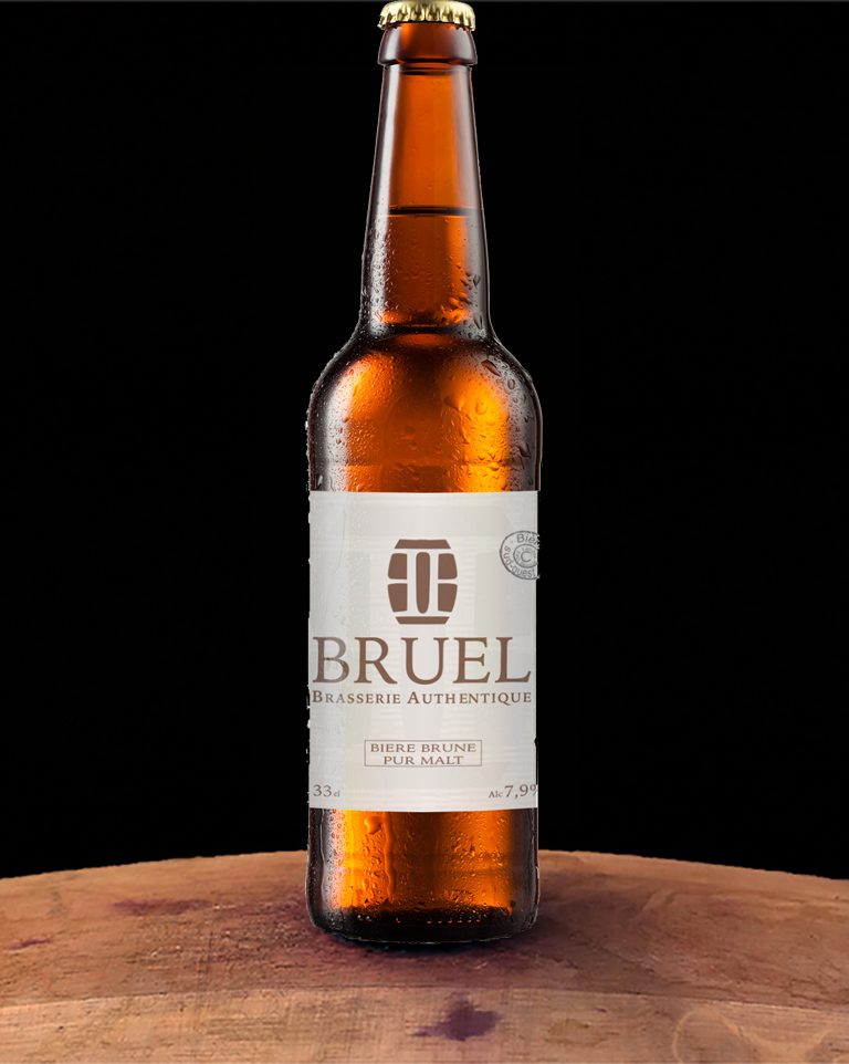 Bouteille de bière brune artisanale Brown Ale Brasserie Bruel 75cl