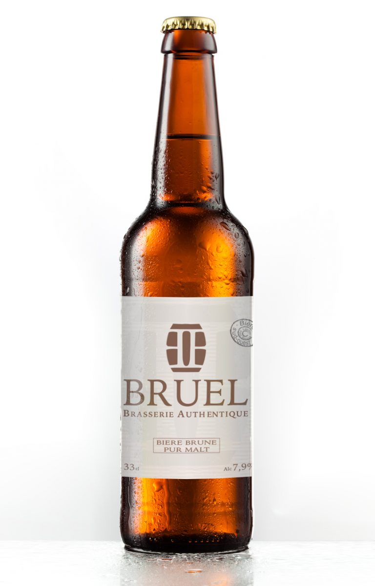 Formats disponibles bière brune 33cl, 75cl, coffret cadeau